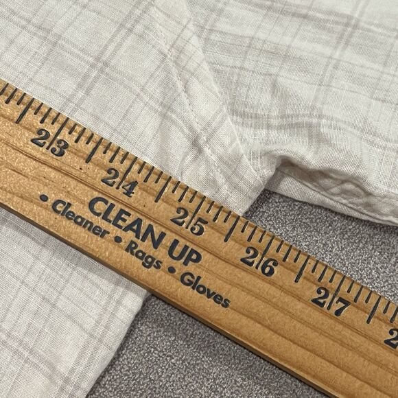 Banana Republic Shirt Mens Extra Large Gray Roll Tab Long Sleeve Linen Blend - Picture 6 of 9